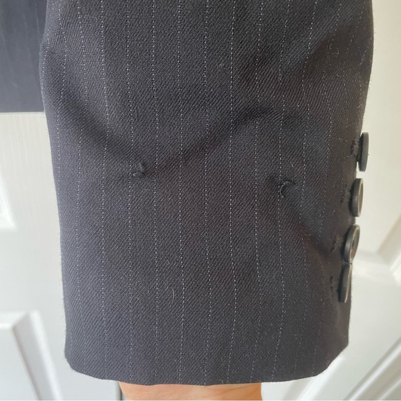Banana Republic black pinstripe blazer jacket size 0 - Picture 14 of 14